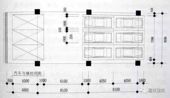 地下车库平面画法图片