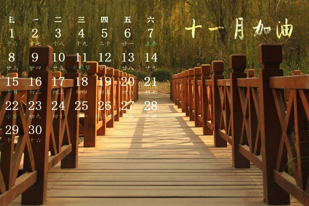 科大十一月份日历新鲜出炉啦