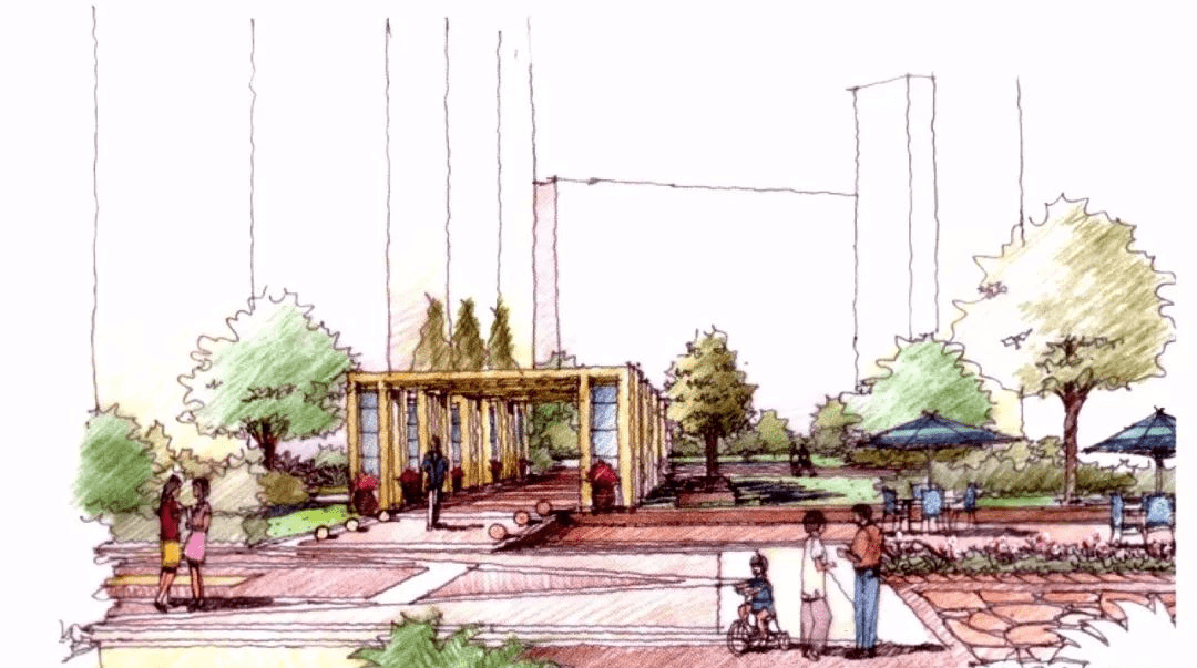 景观手绘景观快题设计透视效果图参照