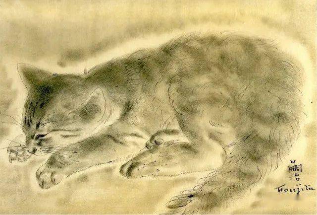 日本猫和法国猫画家藤田嗣治