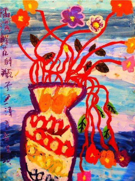 《爱吹泡泡的小可爱》儿童创意思维画七彩梦想小画家:张辰雨年龄:8岁