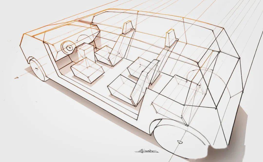 一组强化透视练习的素材分享手绘569day