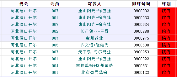 唐山開爾杯絕殺關鄭長海包攬鴿王冠亞軍