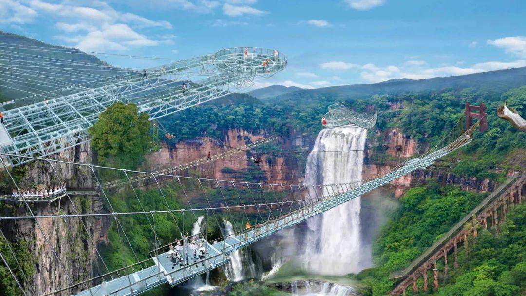 清远古龙峡云天玻霸,网红河谷,远眺黄腾峡天门悬廊灯光秀,亲临倾国