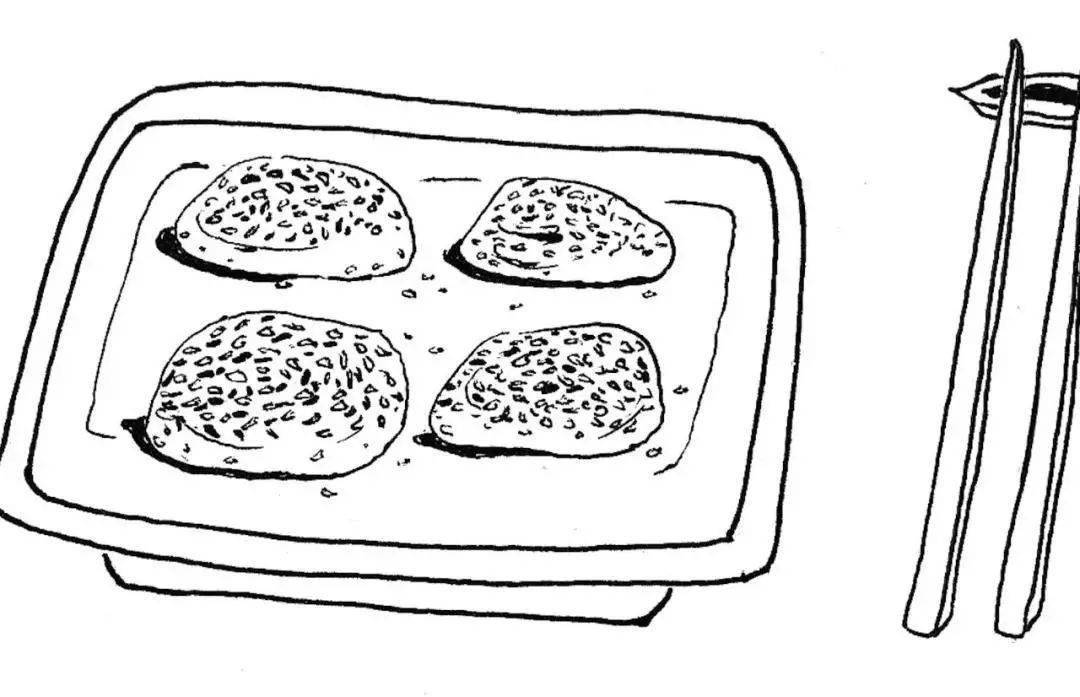 鸭油烧饼简笔画图片