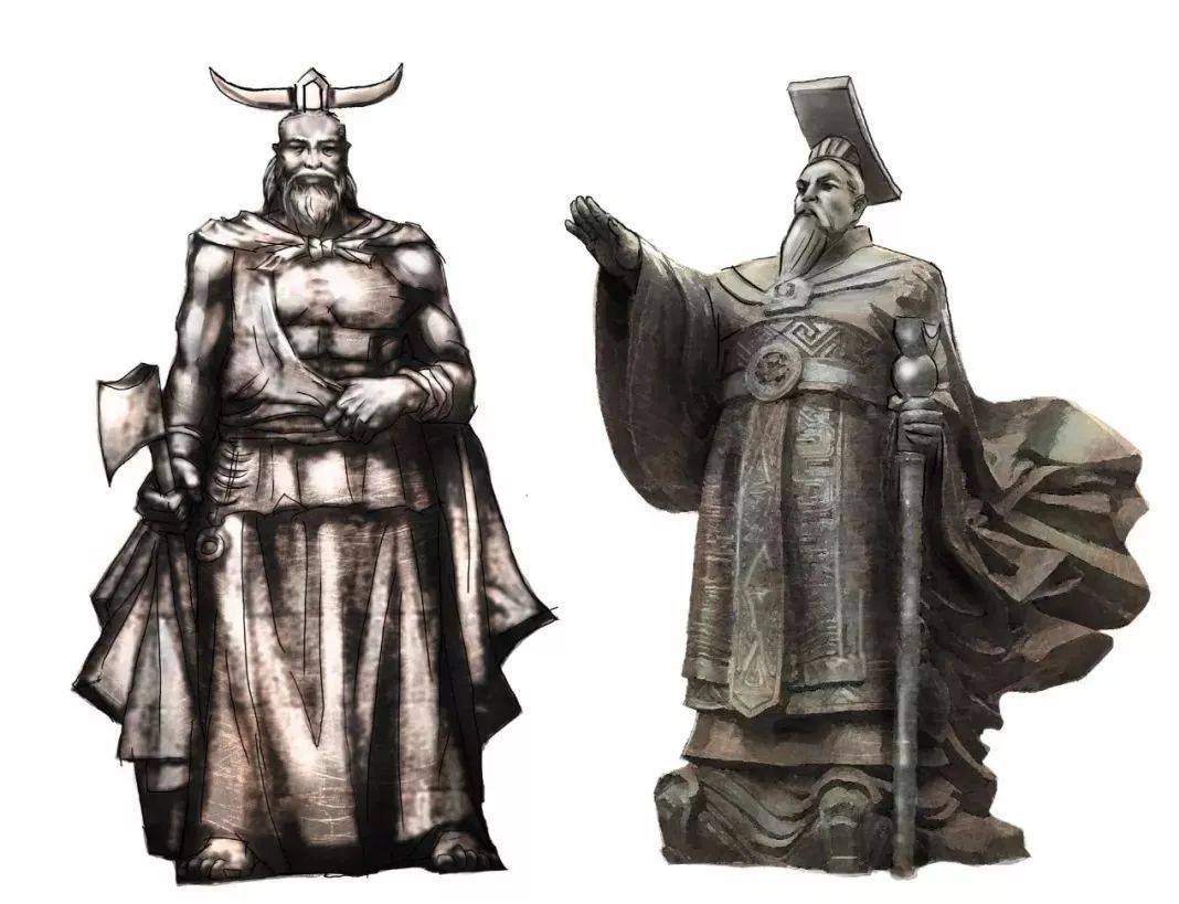 "上古封禅处,三皇五帝来"入口广场布置石刻篆书大字,开宗明义,把泰山