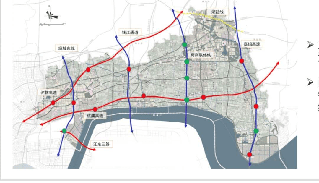 杭州繞城東線高速錢江通道高速嘉紹高速杭浦高速滬昆高速目前,海寧