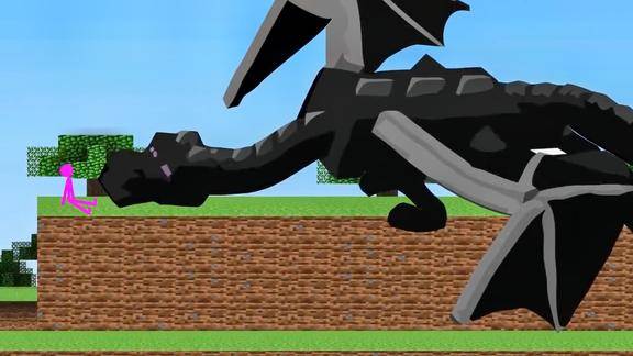 我的世界动画火柴人学院末影龙挑战