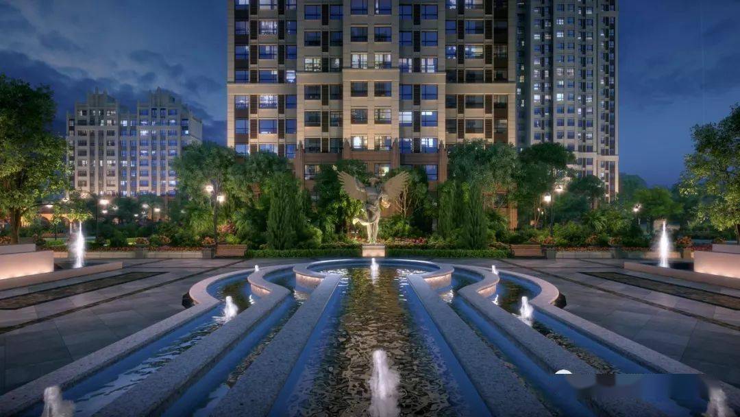 胜茂·雍景湾采用的是新中式园林景观,绿化率35%,绿地覆盖率能达到45%