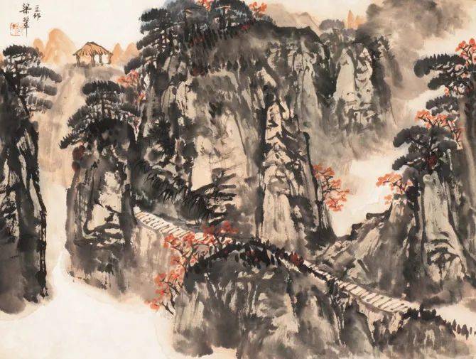 梁树年山水画作品