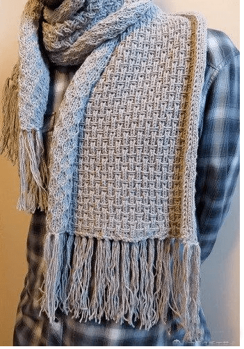 织法▼更多编织花样图解给围巾加个口袋,手也可以保暖了如果觉得花样