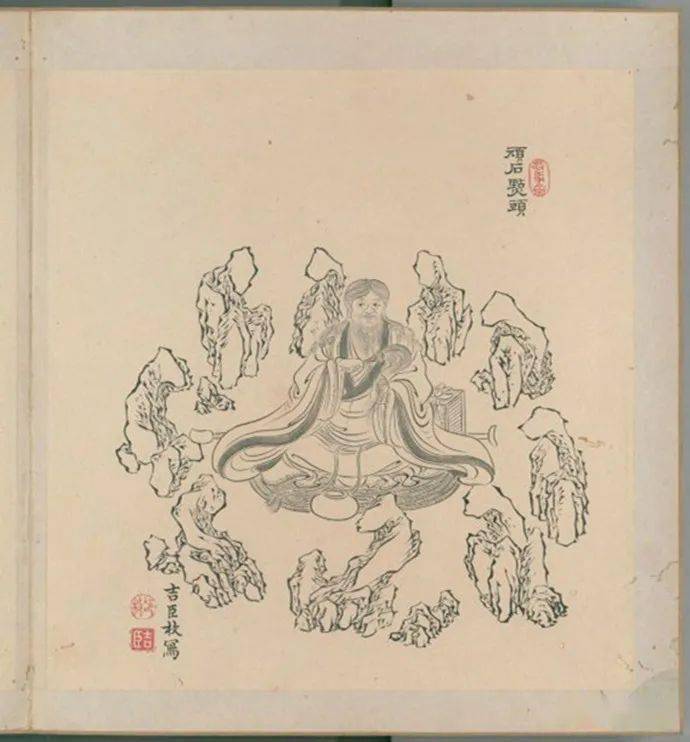 【名品视界】冷牧《白描罗汉》(20帧)欣赏