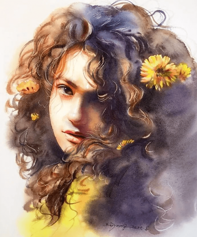 水彩漂亮姐姐人物集超级好看偶