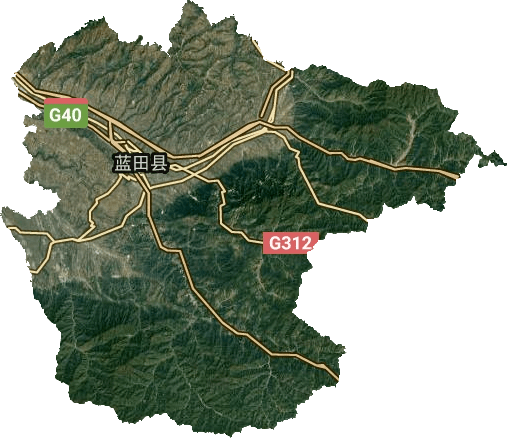 蓝田县行政区划图图片