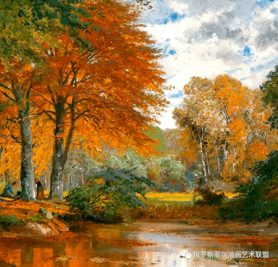 【经典油画】一派宁静秀丽的乡村景色,令人陶醉的色彩!