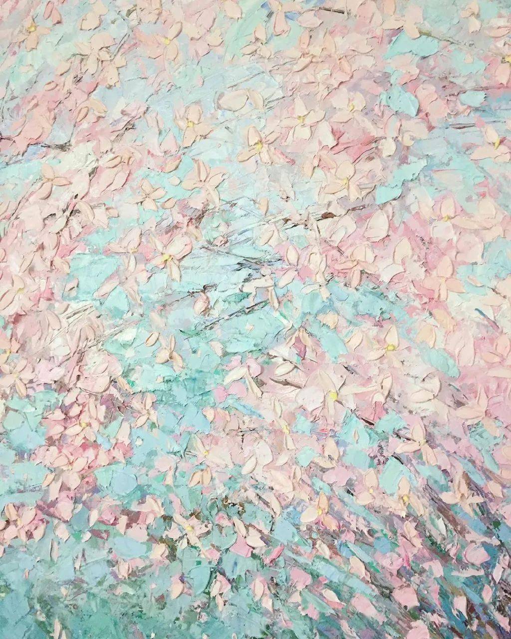 分享 | 层层的油漆在流失的画布边缘,看颜料堆砌带来的美丽画面