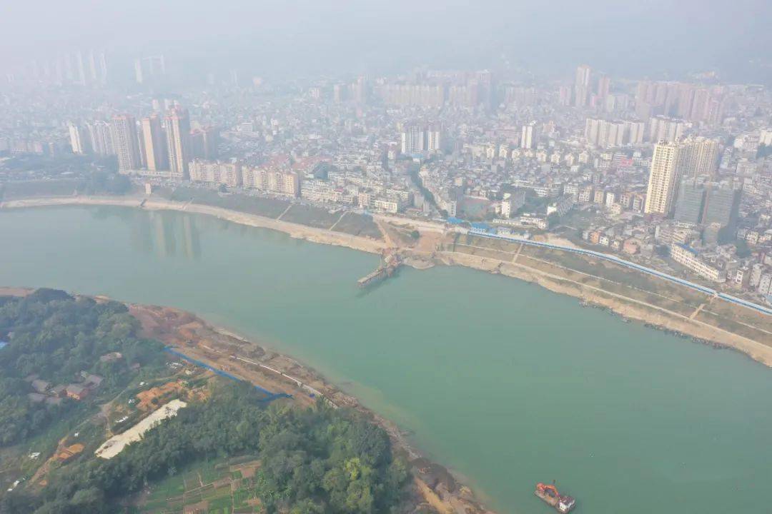 视频新进展桂平沙岗大桥建到这个位置了