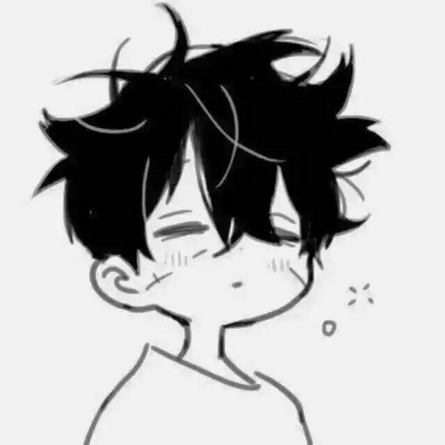 动漫黑白头像