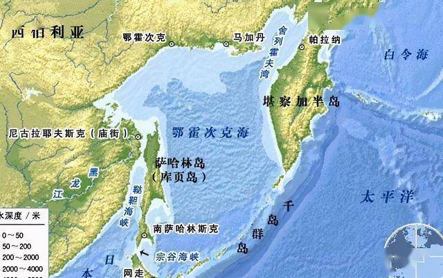 千岛群岛,库页岛之间,由于受到来自东西伯利亚和北冰洋的冷空气的影响