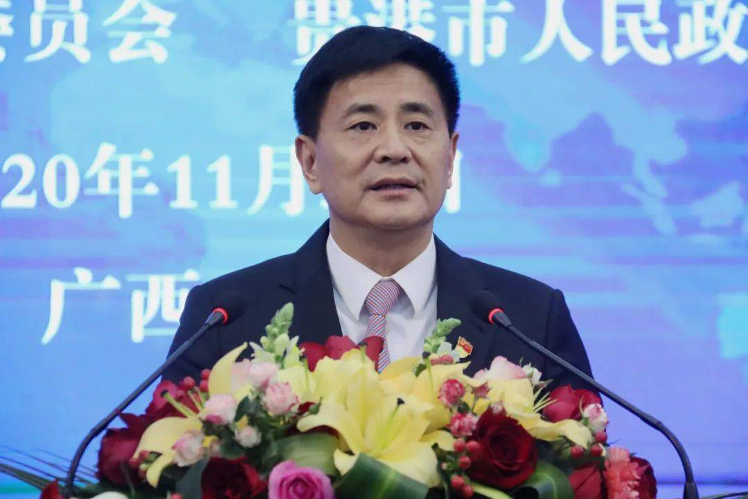 贵港市委书记李新元作致辞,欢迎国内外客商投资贵港