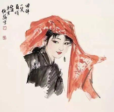 国画大师白伯骅笔下的美人图,醉人_人物画