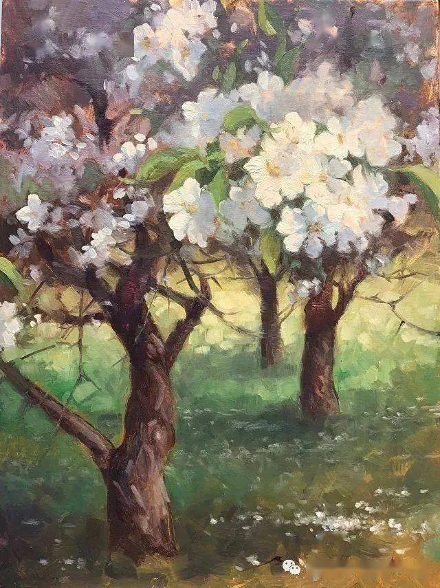 油画欣赏好美的风景与花卉深入自然才能画出最美的画面