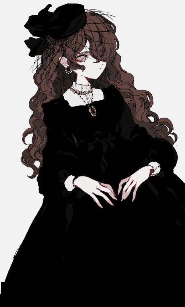 临摹参考p站画师yuk黑暗童话感日系薄涂风格