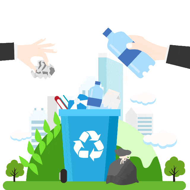 垃圾分类精细化庙城垃圾地箱下岗了