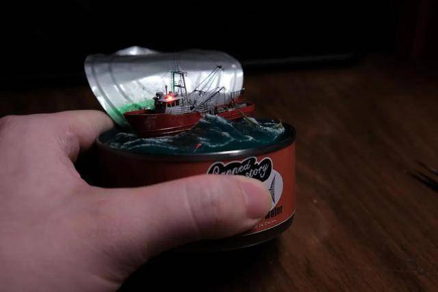 模玩秀神级大佬作品欣赏可以装在沙丁鱼罐头里的完美风暴