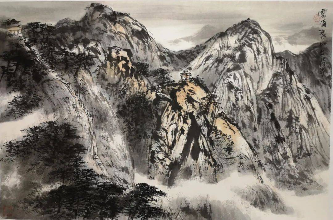 山川激荡化境生象沈国庆粱非中国画联展即将展出