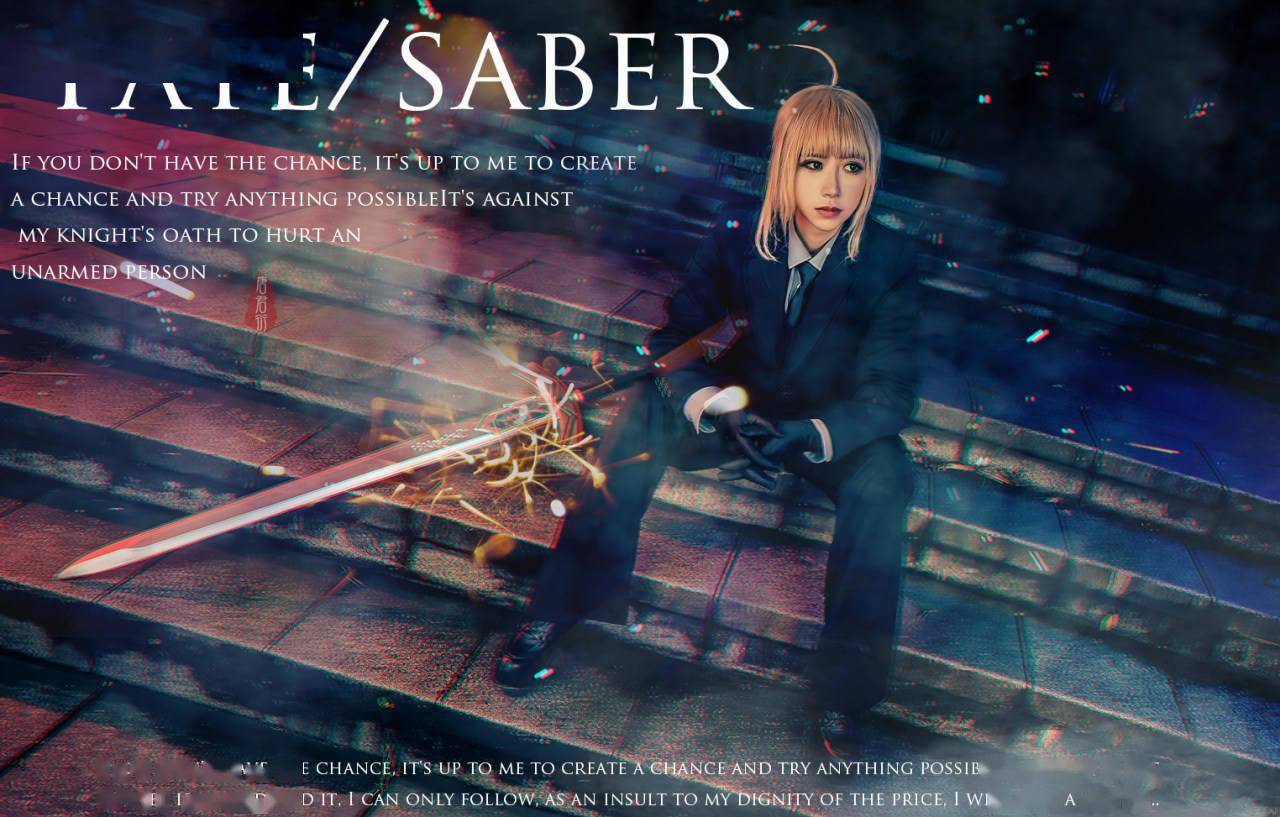 《fate/zero》saber cosplay_万物