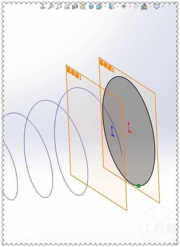 用solidworks钣金画一个涡卷螺旋弹簧