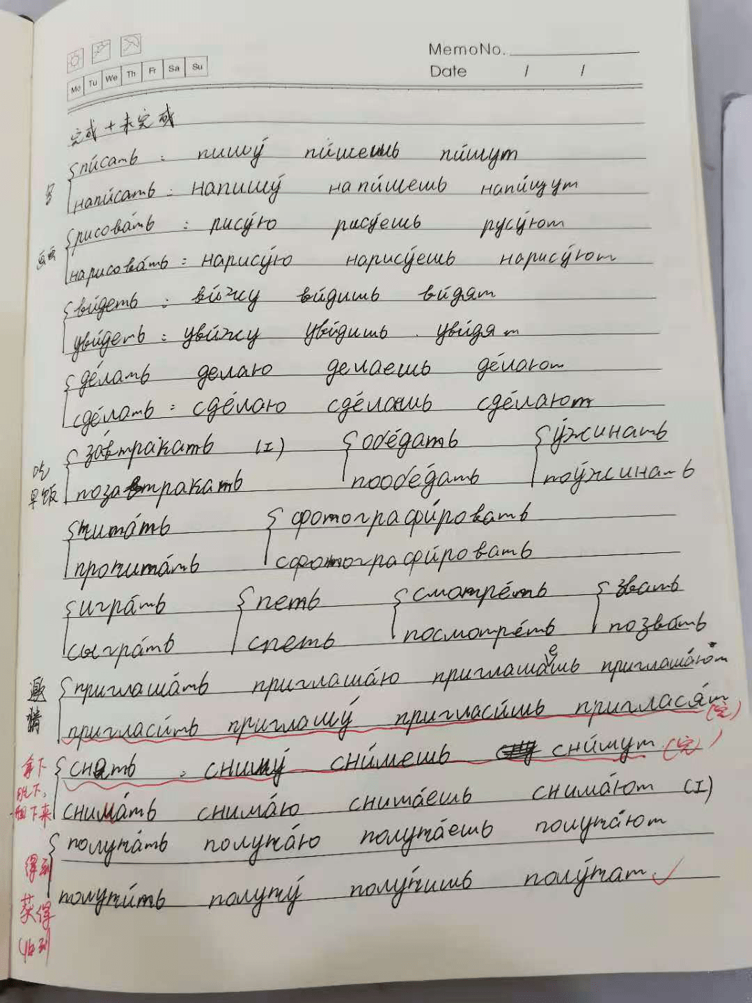 俄语学习中动词始终是一个难点,动词大多数都有对应的完成体与未完成