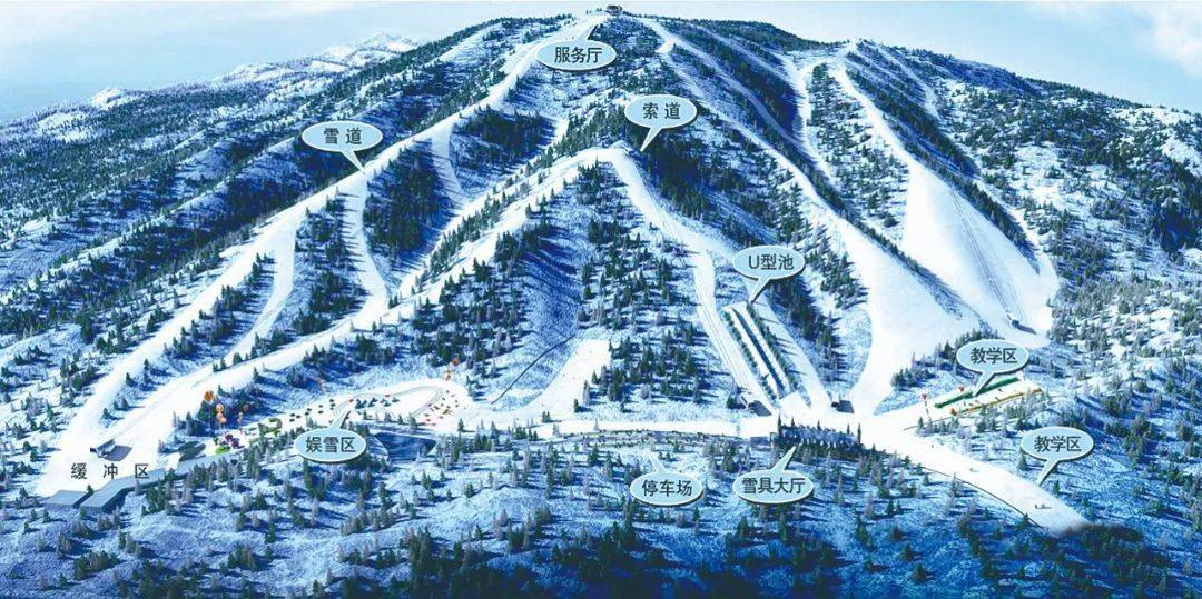 乌海蒙根花滑雪场乌海蒙根花滑雪场有不同的雪道坡度及项目设置,可供