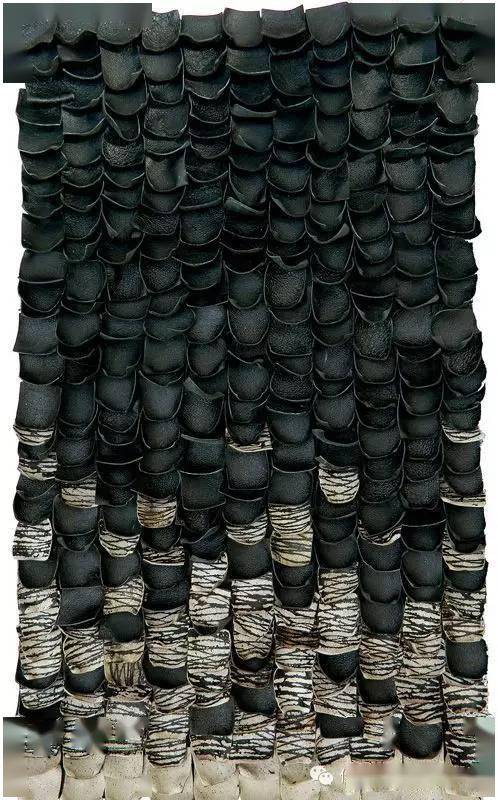 牛人用布料拼贴作画面料拼贴再造肌理