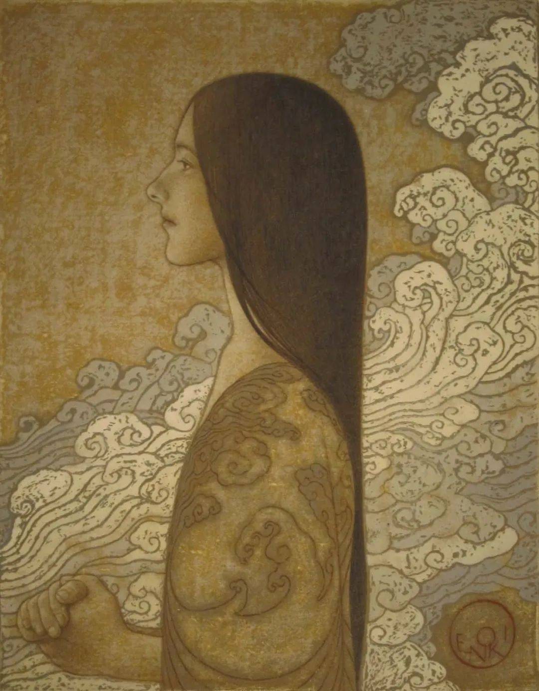 日本漆画艺术家榎俊幸