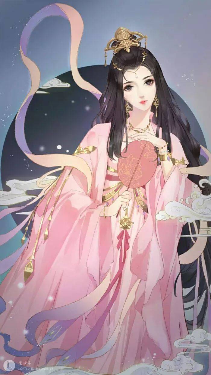 漫画素材古风美人愿得一人心白首不相离