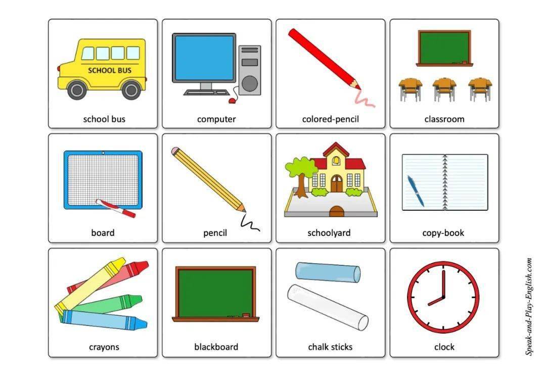 幼师必看教室里最常见的用品应该怎么用英语表达这些闪卡帮你全搞定