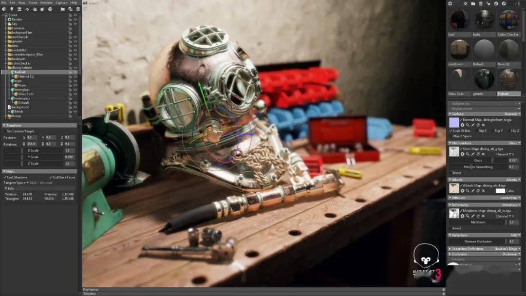 真快三维实时渲染软件marmosettoolbag4八猴渲染器