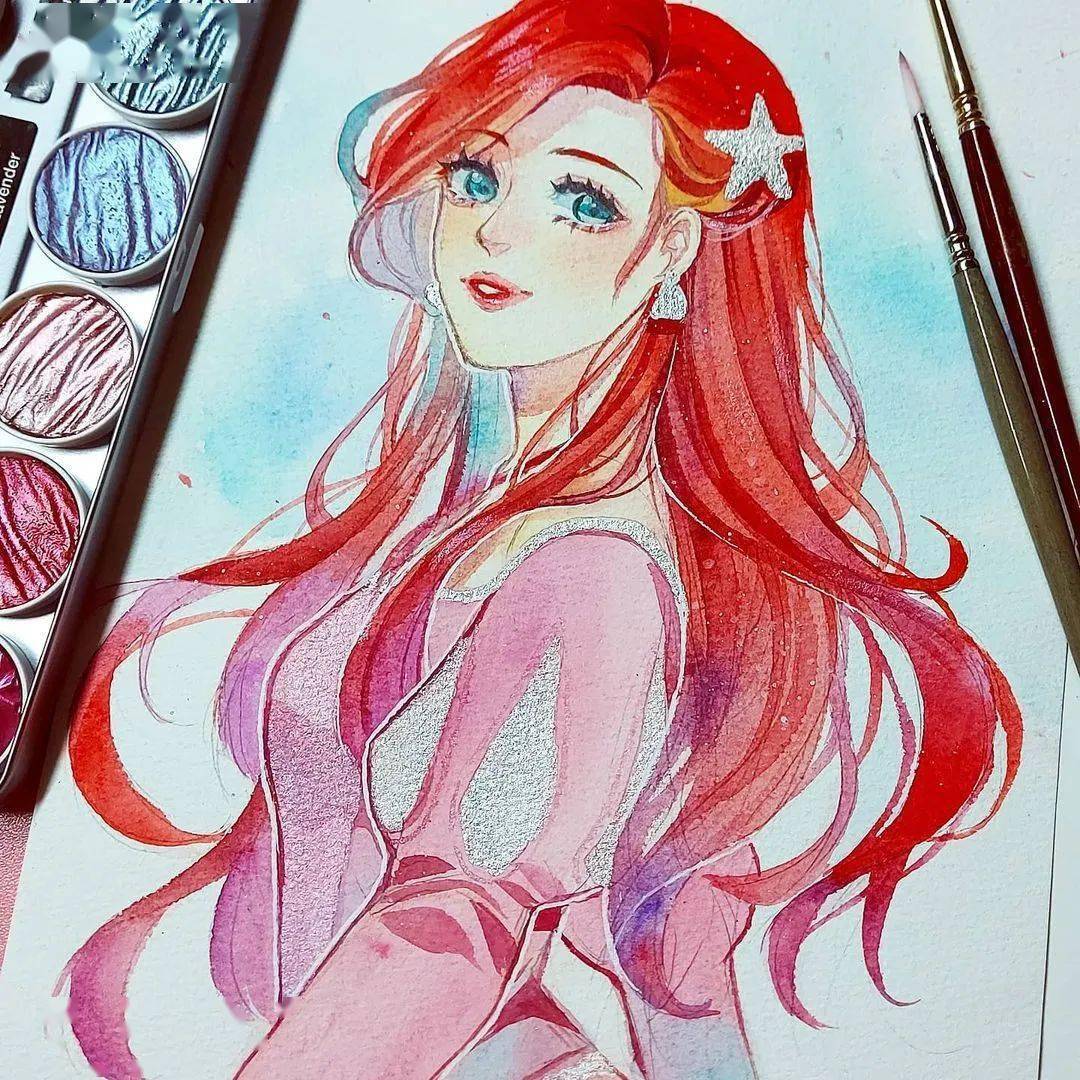 水彩美少女大奉送看着好有绘画欲望啊