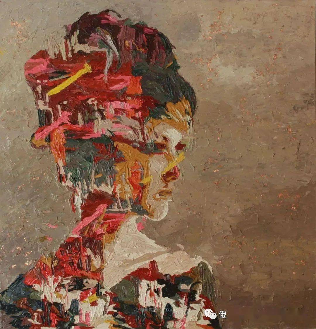 油画欣赏具象和抽象之间的作品是他表达思想的最佳方式