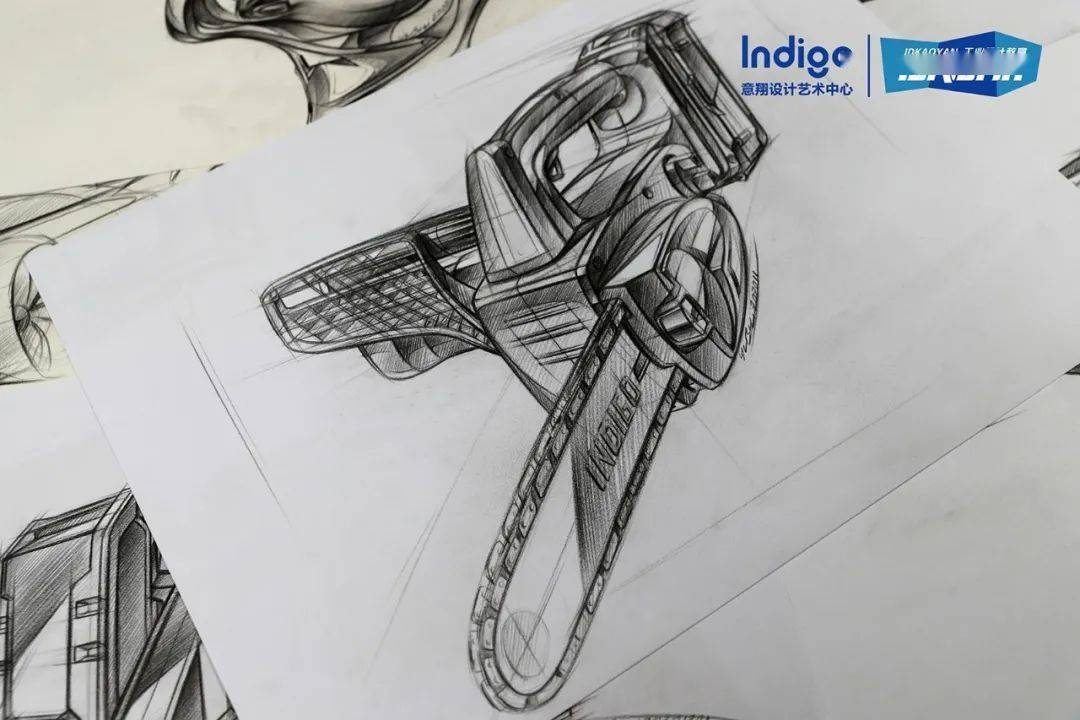 基础阶段手绘作品69下方是目前最需要的产品马克笔效果图——意翔