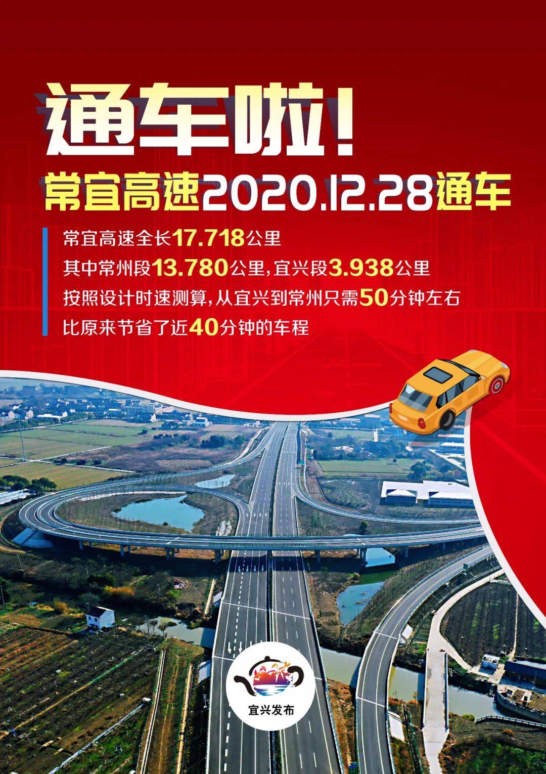 常宜高速明天通车