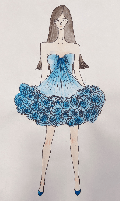 初三年级服装设计作业展霓裳之舞青春之梦