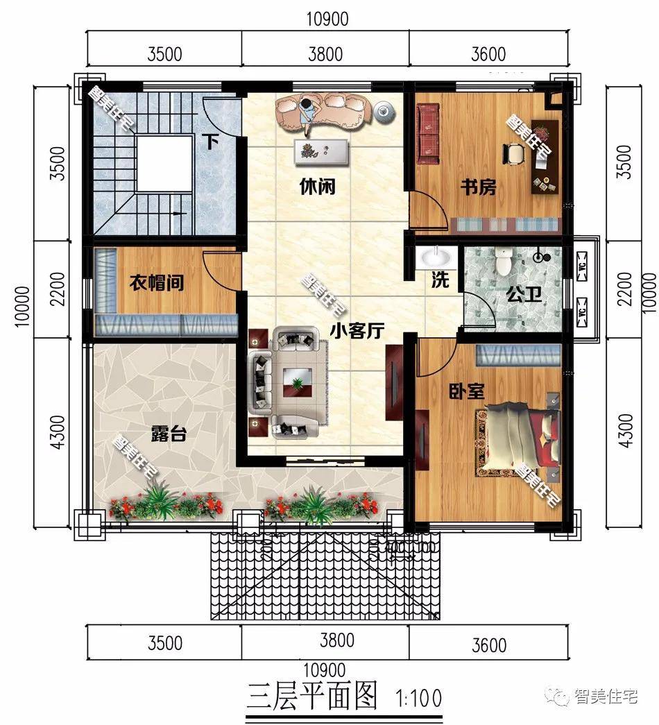 10米x7米自建房设计图图片