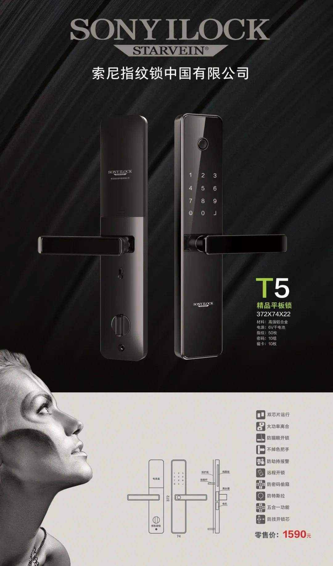 88把价值1590元索尼指纹锁抽奖送!