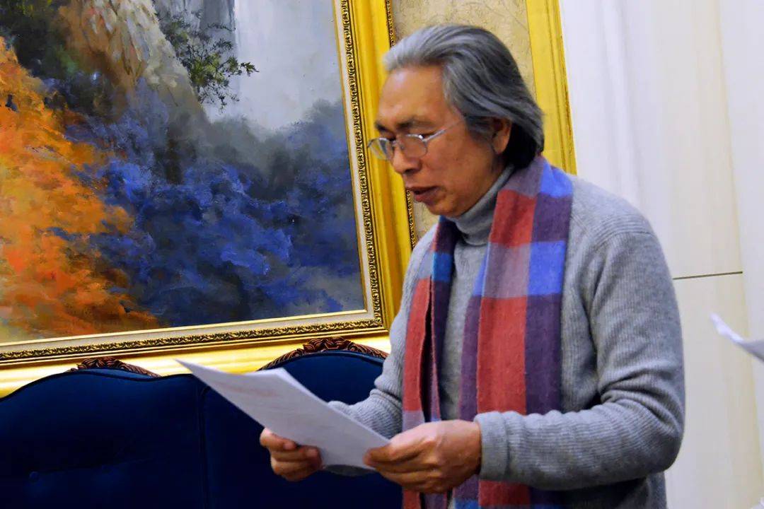 人民书画院副秘书长张彦勋先生,人民书画院办公室副主任孟冬先生一行