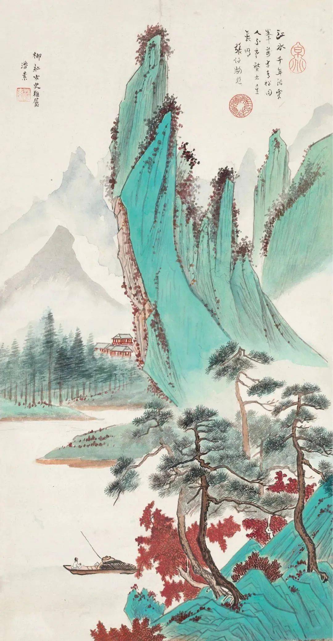 素韵流芳的青绿山水画神韵高古直逼唐人