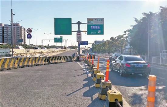 广州环城高速东圃立交黄埔大道西匝道终于开通