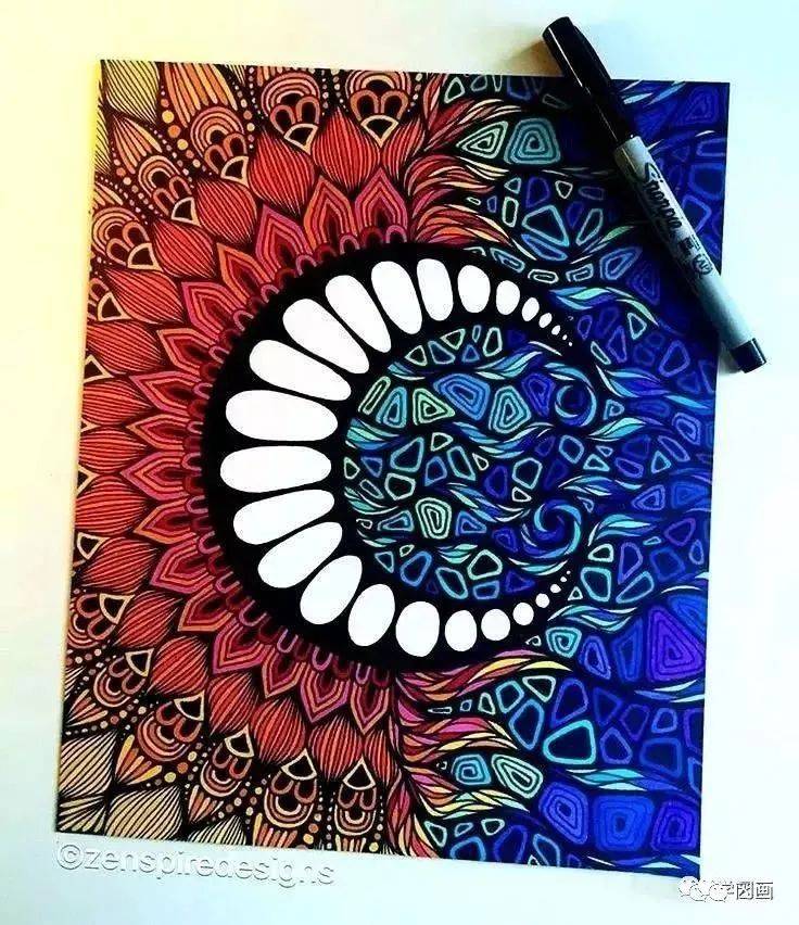 给禅绕画点颜色看看